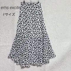 【エムズエキサイト】花柄フレアロングスカート　F カジュアル オフィス 通勤