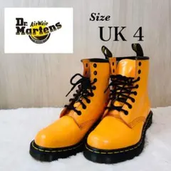 【希少】 Dr. Martens オレンジ 蛍光カラー ８ホールブーツ UK 4