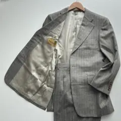美品　ポールスチュアート カシミヤ スーツ セットアップ ストライプ グレーのサムネイル