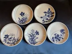 たち吉 和食器 銘々皿 5枚セット 染付 花柄 プレートのサムネイル