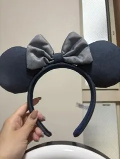 ネイビー ミッキー耳カチューシャ