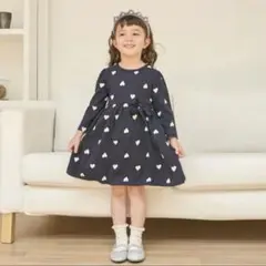 petit main プティマイン ワンピース ハート柄