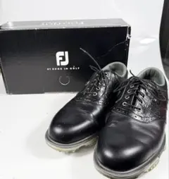 【未使用級】フットジョイ　ゴルフシューズ（26,5）FJ　レザー　黒のサムネイル