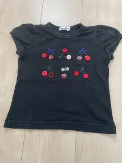 familiar チェリー刺繍 Tシャツ