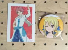FAIRYTAIL ナツ ルーシィ フォトカード 缶バッジ