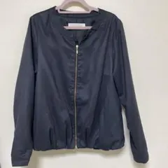 ブラック ノーカラージャケット