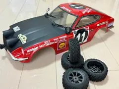 京商　1971 ダットサン240Zラリー ボディ・タイヤセットのサムネイル