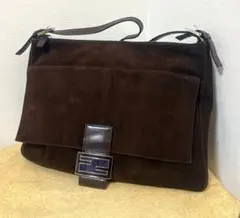 FENDI マンマバケット ハンドバッグ スウェード ブラウン☆コメント値引き中のサムネイル