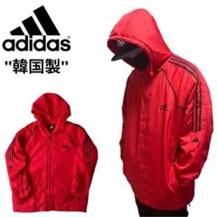 Y2K 韓国製 レトロ ADIDAS ジップアップ ナイロンパーカー ジャケット