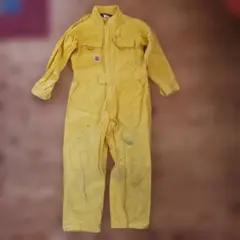 黄色のオーバーオール（ペイント汚れあり）