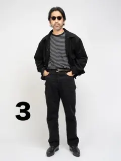 KAJA MEDIUM BAGGY BLACK DENIM PANTS L 3 - メルカリ