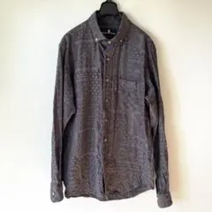 Psycho Bunny グレー柄シャツ Lサイズ