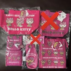 日焼けキティ ５点セット トートバッグ保冷バッグタオルエコバッグボトルホルダー