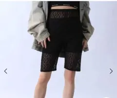あ*か様 ジーナシス　レースバイカーショートパンツ　ブラックのサムネイル
