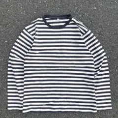 90s 旧タグ olduniqlo ネイビー×白 ボーダーロンt シティーボーイ