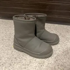 グレー 防水ファスナー付きブーツ