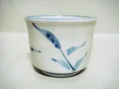 928『染付 草文 蕎麦猪口』　/骨董品 古美術 アンティーク 古玩