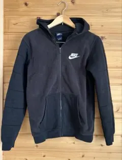 NIKE フルジップパーカー フリース キルティング 切り替え 刺繍ロゴ M