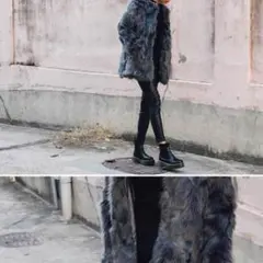 美品✨ファーコート シルバー