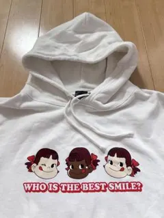 ★ネット限定完売品★入手困難⭐️ ペコちゃん イラスト付き ホワイトパーカー