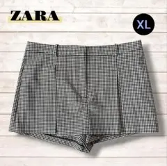 希少XL 美品 ZARA ギンガムチェック ショートパンツ 大人可愛い 完売品