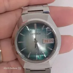 1972年製 シチズン コスモトロン 電磁テンプ式 メンズ ブルー文字盤 