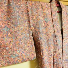 着物 単衣 レトロ モダン 西洋風　花柄