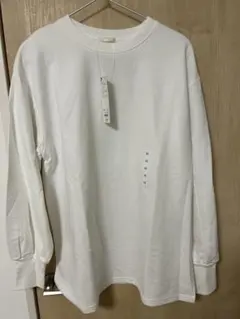 Ｍサイズ ライトスウェットオーバーサイズT gu ホワイト