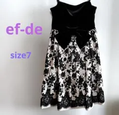 ef-de パーティードレス Sサイズ　 ホワイト＆ブラックのサムネイル
