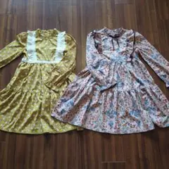 長袖ワンピース2点セット 120~130センチ