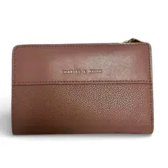 Charles&Keith 財布　ピンクブラウン　二つ折り