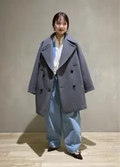 ADAM ET ROPE' 【サステナブル】ビッグラペルコート