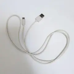 USB-A to Micro USB ケーブル ホワイト 1.2m