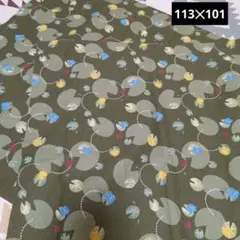 カエル柄　生地　113✕101