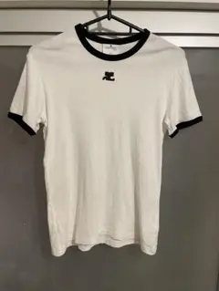 courrèges クレージュ ロゴ Tシャツ ホワイト Mのサムネイル