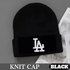 ★SALE★ニット帽 LAロゴ ビーニー 刺繍 ストリート 男女兼用 大人気