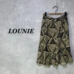 LOUNIE ルーニィ スカート ペイズリー 総柄 ベージュ 4159