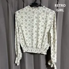 RETRO GIRL 花柄長袖ブラウス