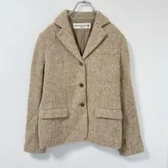 クリスチャンオジャール パリ ツイードジャケット シルク混 ベージュ 上品のサムネイル