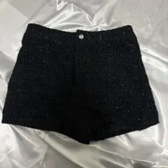 SHEIN ブラックツイードショートパンツ