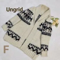 アングリッド ジャカードニットガウン アイボリー カウチン ノルディック