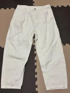 GU ワークパンツ ホワイト コットン100%