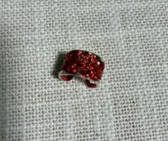 銀の角砂糖　彼岸花　赤　イヤーカフ　美品　シルバー
