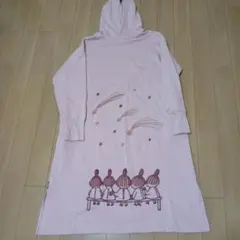 MOOMINリトルミイ柄フード付きピンクワンピース