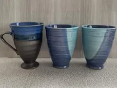 コップ　コーヒーマグ　湯呑み　ビアコップ　3点セット