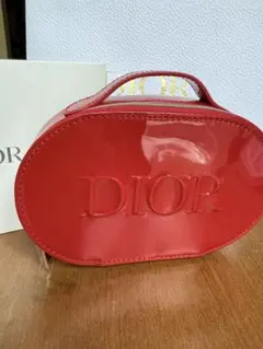 ム*ン様 Dior ディオール　ノベルティ　ポーチ　赤　エナメル　新品未使用