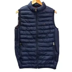 90s Tommy hilfiger トミー　古着　中綿ベスト　ダウン　ネイビー