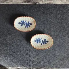 作家もの　一点もの　 金継ぎ　呼び継ぎ　箸置き　カトラリーレスト　 骨董皿　⑥ 110412-1-