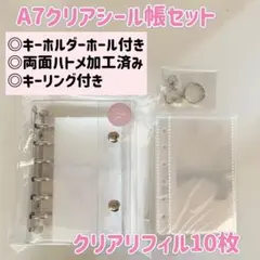 限定価格⭐︎バインダーA7クリアシール帳セット【シルバー】