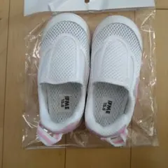 IFME 上履きシューズ 15.5cm ホワイト/ピンク